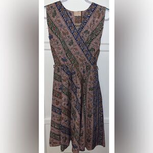 VTG 50s Betty Barclay Frocks Dress Floral Pink Blue Brown Green